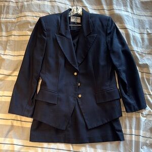 Kasper Black Blazer with Gold Buttons